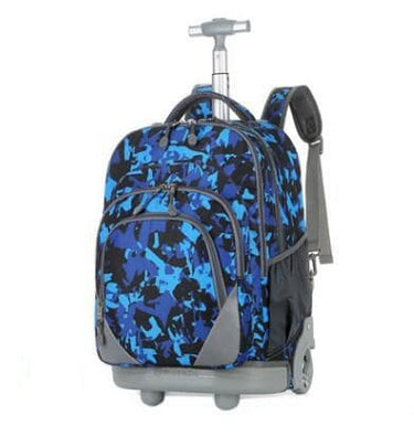 Mochilas de Niños Escolares con Ruedas azul
